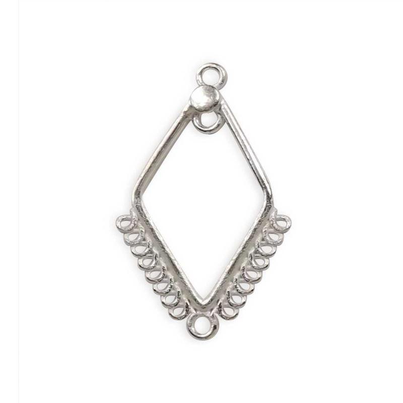 Silver Overlay Chandelier Earring Finding 22X18MM